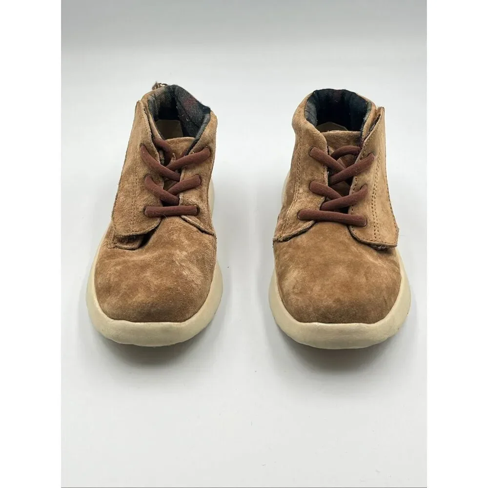UGG Canoe Chestnut Slip On Velcro Closure Suede Chukka Boot Size Little Boy 12